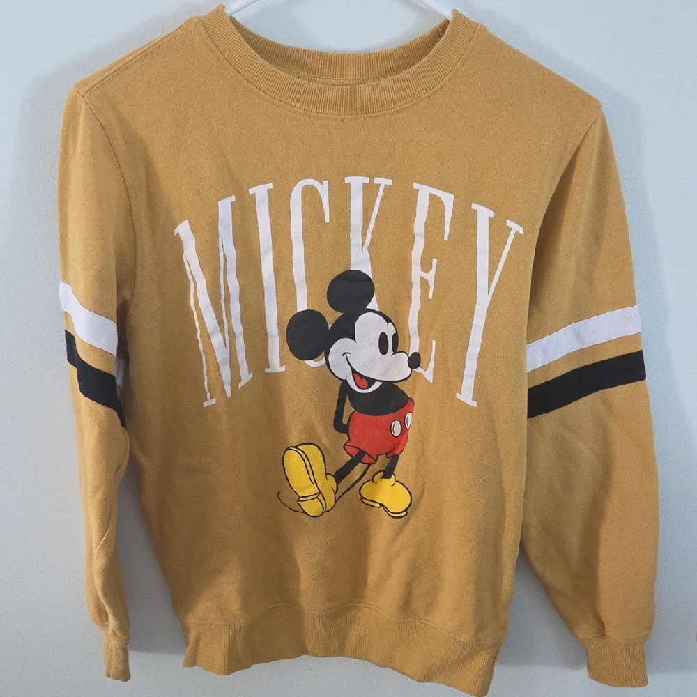 Disney Mickey Mouse Yellow Crewneck Sweater